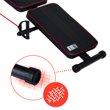 ŁAWKA DO ĆWICZEŃ MIĘŚNI BRZUCHA SKOŚNA REGULOWANA SKŁADANA RP14