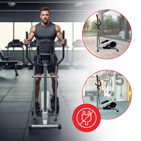 TRENAŻER ELIPTYCZNY ROWER TRENINGOWY ORBITREK MAGNETYCZNY FLEX WHITE