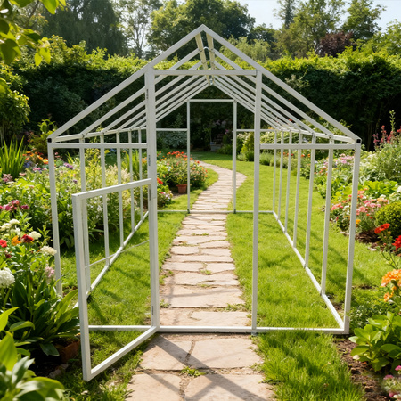 SZKLARNIA OGRODOWA Z POLIWĘGLANU TUNEL FLOWERS OCYNK 4 MM 210x400 CM 8,4m2