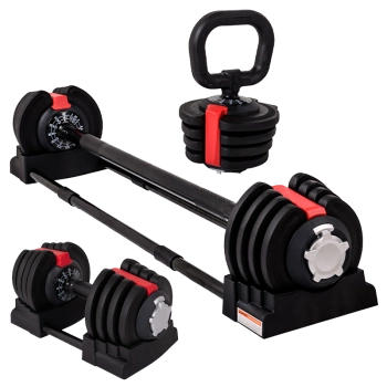 HANTLE REGULOWANE KETTLEBELL ZESTAW AUTOMATYCZNA REGULACJA 3W1 19 KG RP15