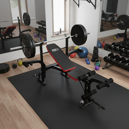 ŁAWKA SKOŚNA WIELOFUNKCYJNA DO ĆWICZEŃ ROZPIĘTKI NOGI REGULOWANA RP23 DO 320 KG