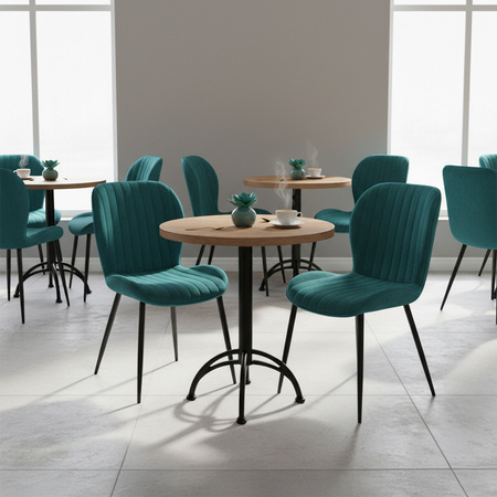 KRZESŁO FOTEL WELUROWY TAPICEROWANY TORA BUTELKOWA ZIELEŃ NOGI CZARNE