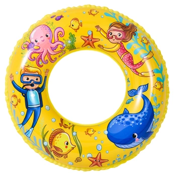 KOŁO POMPOWANE DO PŁYWANIA BASENOWE FISHY-YELLOW 60 CM