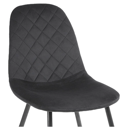 FOTEL KRZESŁO WELUROWE TAPICEROWANE CAMA CZARNE NOGI CZARNE