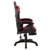 FOTEL GAMINGOWY BIUROWY OBROTOWY ZING-A CZARNO/CZERWONY SKÓRA PU