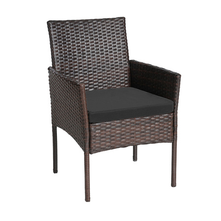 ZESTAW MEBLI OGRODOWYCH RATTANOWE LUIZA 4 OSOBOWE BRĄZOWY