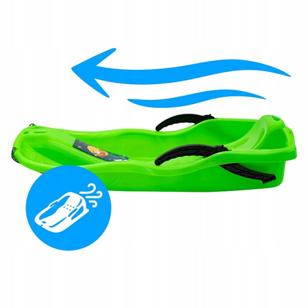 SANKI DZIECIĘCE Z HAMULCEM ŚLIZG PLASTIKOWY SKIPPER ZIELONE