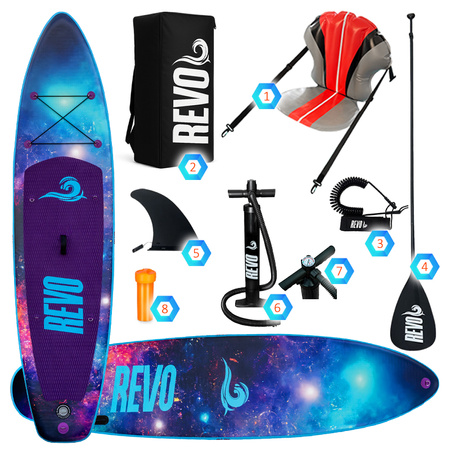 DESKA SUP MOON-BAY DO PŁYWANIA STAND UP PADDLE POMPOWANA 320CM ZESTAW + SIEDZISKO