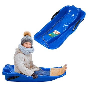 SANKI DZIECIĘCE Z HAMULCEM ŚLIZG PLASTIKOWY SKIPPER NIEBIESKE