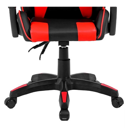 FOTEL GAMINGOWY BIUROWY OBROTOWY ZING-B CZARNO/CZERWONY SKÓRA PU