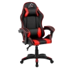 FOTEL GAMINGOWY BIUROWY OBROTOWY ZING-B CZARNO/CZERWONY SKÓRA PU