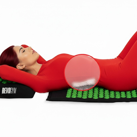 MATA DO AKUPRESURY ZDROWOTNA Z KOLCAMI AKUPRESURA MASAŻ ZESTAW Z PODUSZKĄ