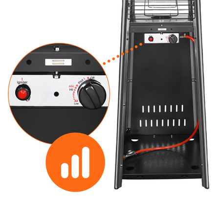 OGRZEWACZ TARASOWY PARASOL GRZEWCZY GAZOWY PIRAMIDA POKROWIEC REDUKTOR