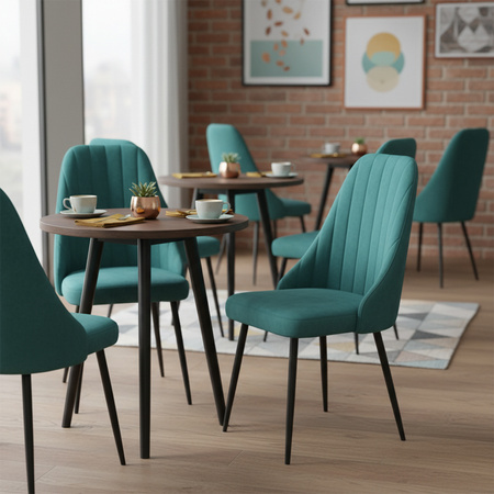 KRZESŁO FOTEL WELUROWY TAPICEROWANY NIKA BUTELKOWA ZIELEŃ NOGI CZARNE