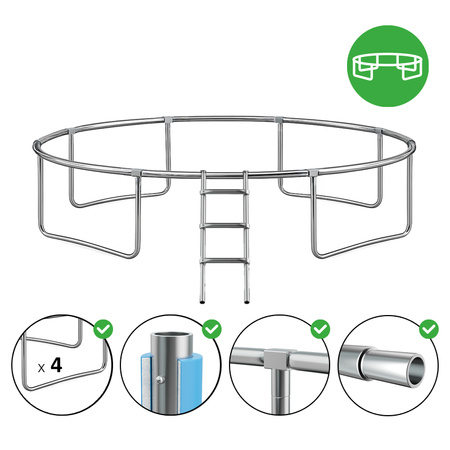 TRAMPOLINA OGRODOWA DLA DZIECI CHASE 12FT WIELOKOLOROWA 366 CM