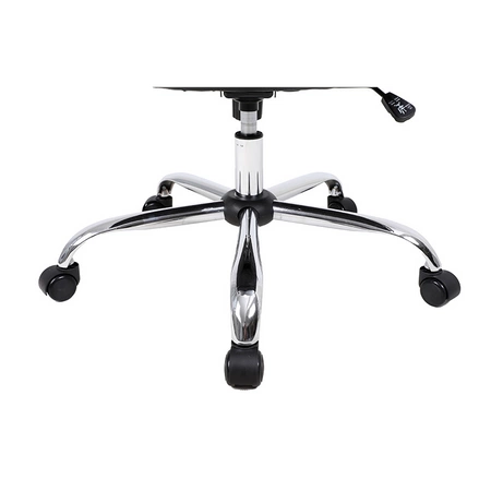 FOTEL BIUROWY OBROTOWY ERGO CZARNA SKÓRA PU PODSTAWA CHROM