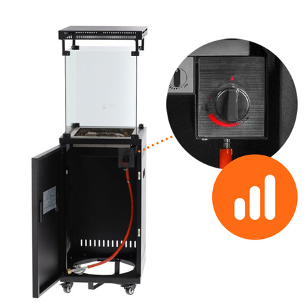 OGRZEWACZ TARASOWY PARASOL GRZEWCZY GAZOWY SOLE ZESTAW POKROWIEC REDUKTOR