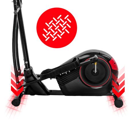 TRENAŻER ELIPTYCZNY ROWER TRENINGOWY ORBITREK MAGNETYCZNY FLEX BLACK