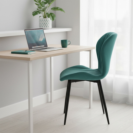 KRZESŁO FOTEL WELUROWY TAPICEROWANY TORA BUTELKOWA ZIELEŃ NOGI CZARNE