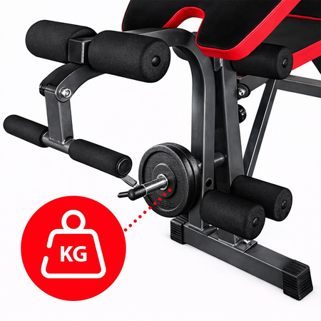 ŁAWKA SKOŚNA WIELOFUNKCYJNA DO ĆWICZEŃ NOGI MODLITEWNIK REGULOWANA RP24 DO 180 KG