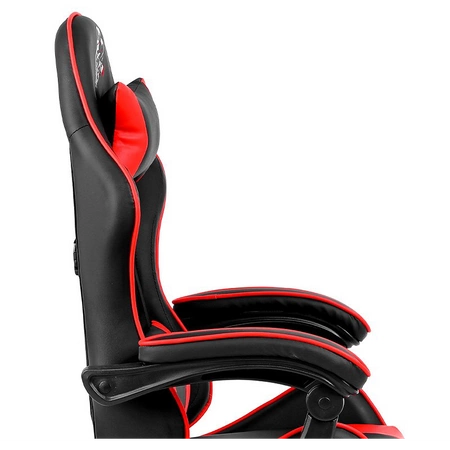 FOTEL GAMINGOWY BIUROWY OBROTOWY ZING-B CZARNO/CZERWONY SKÓRA PU