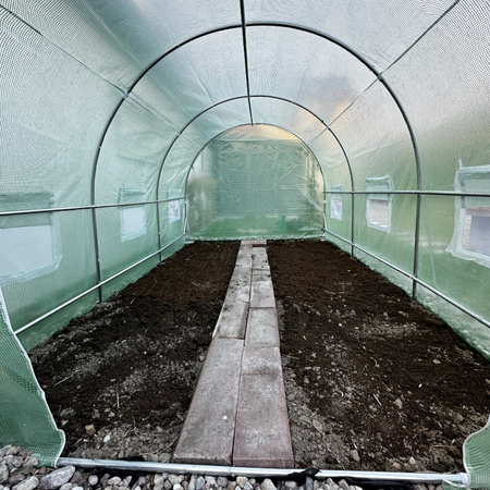 TUNEL OGRODOWY FOLIOWY SZKLARNIA 10m2 TF04G 4x2,5m ZIELONY SOLIDNY