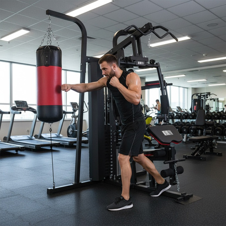 ATLAS DO ĆWICZEŃ WIELOSTANOWISKOWY TRENINGOWY SIŁOWNIA DOMOWA LS06 90KG