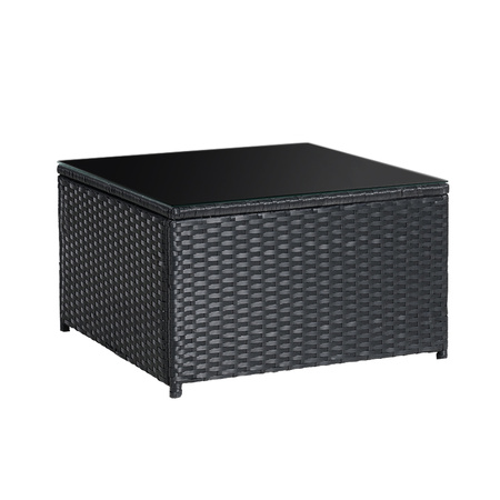 ZESTAW MEBLE OGRODOWE RATTANOWE VOLTA 4 OSOBOWE CZARNY