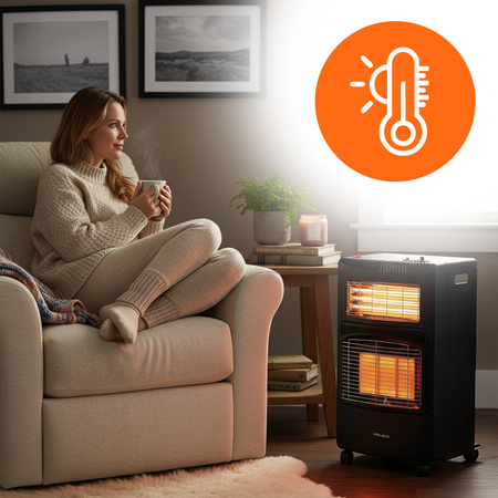 PIECYK GAZOWO-ELEKTRYCZNY DOMOWY GRZEJNIK FARELKA NA BUTLĘ REDUKTOR 4200W