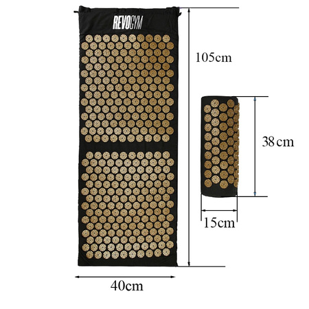MATA DO AKUPRESURY ZDROWOTNA Z KOLCAMI AKUPRESURA MASAŻ ZESTAW Z PODUSZKĄ