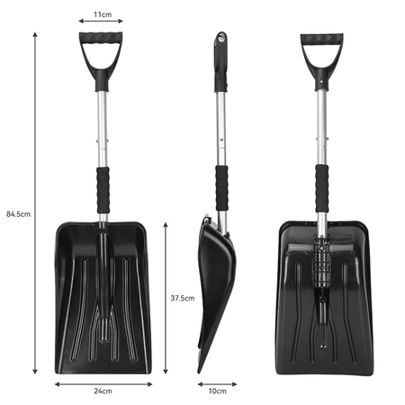 ŁOPATA DO ŚNIEGU ALUMINIOWA SZUFLA DO ODŚNIEŻANIA DO AUTA SKŁADANA 84 CM