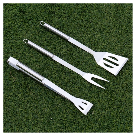 ZESTAW AKCESORIÓW DO GRILA BBQ-A1 ZE STALI NIERDZEWNEJ 3w1 + WALIZKA