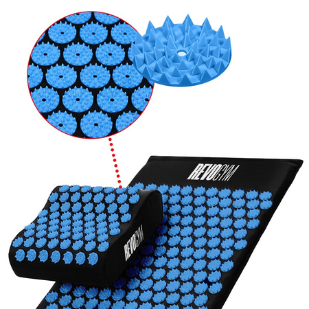 MATA DO AKUPRESURY ZDROWOTNA Z KOLCAMI AKUPRESURA MASAŻ ZESTAW Z PODUSZKĄ