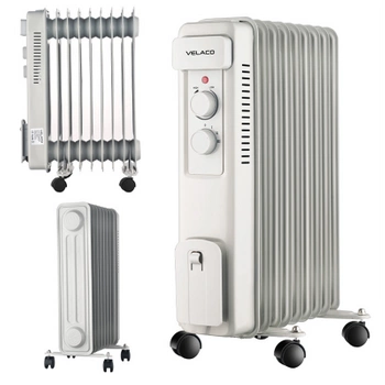 GRZEJNIK OLEJOWY ELEKTRYCZNY 9 ŻEBER TERMOSTAT WEZUWIUSZ 2000 W