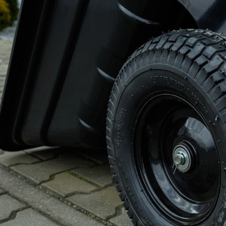 PRZYCZEPKA OGRODOWA DO KOSIARKI TRAKTORKA OGRODOWEGO BOGIE-TRAX CZARNA POLIMEROWA DO 400 KG