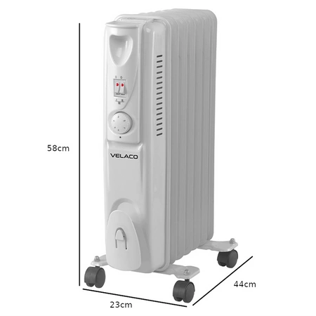 GRZEJNIK OLEJOWY ELEKTRYCZNY 9 ŻEBER TERMOSTAT MERAPI 2000 W