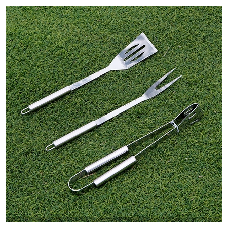 ZESTAW AKCESORIÓW DO GRILA BBQ-A1 ZE STALI NIERDZEWNEJ 3w1 + WALIZKA