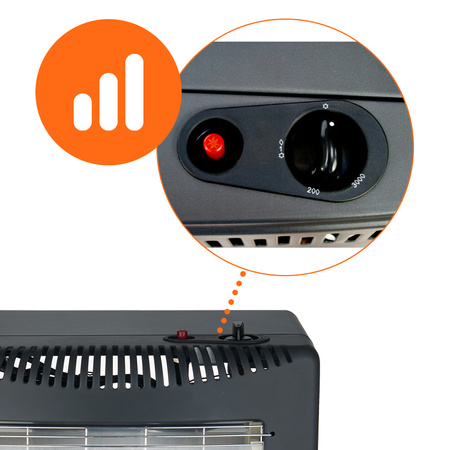 PIECYK GAZOWO-ELEKTRYCZNY DOMOWY GRZEJNIK FARELKA NA BUTLĘ REDUKTOR 4200W