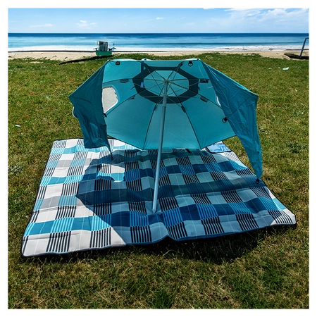 PARASOL PLAŻOWY OGRODOWY BALKONOWY TRITON 1A NIEBIESKI 180 CM