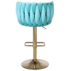 HOKER KRZESŁO BAROWE GLAMOUR SURI MIĘTOWY PODSTAWA ZŁOTA