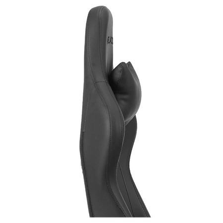 FOTEL GAMINGOWY BIUROWY OBROTOWY FURIA CZARNY SKÓRA PU