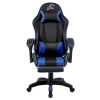 FOTEL GAMINGOWY BIUROWY OBROTOWY ZING-A CZARNO/NIEBIESKI SKÓRA PU