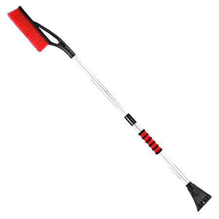 SZCZOTKA SKROBACZKA DO SAMOCHODU 2W1 TELESKOPOWA REGULOWANA THOR CZARNO-CZERWONA 87-122 CM