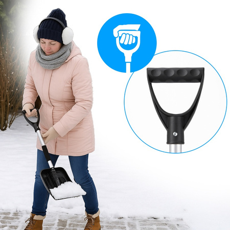 ŁOPATA DO ŚNIEGU ALUMINIOWA SZUFLA DO ODŚNIEŻANIA DO AUTA SKŁADANA 84 CM