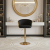 HOKER KRZESŁO BAROWE BIANCA CZARNY PODSTAWA ZŁOTA