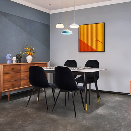 FOTEL KRZESŁO WELUROWE TAPICEROWANE CAMA CZARNE NOGI CZARNE