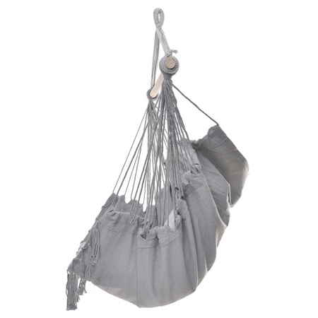 FOTEL OGRODOWY WISZĄCY KRZESŁO BRAZYLIJSKIE HAMAK HUŚTAWKA JULIA SZARY