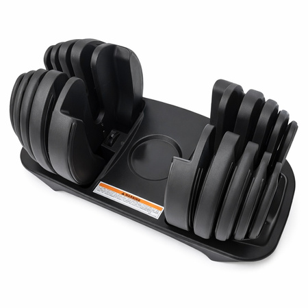 HANTEL REGULOWANY Z PODSTAWKĄ CIĘŻAR HANTLE REGULOWANE STOJAK 24 KG RP25-24