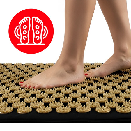 MATA DO AKUPRESURY ZDROWOTNA Z KOLCAMI AKUPRESURA MASAŻ ZESTAW Z PODUSZKĄ