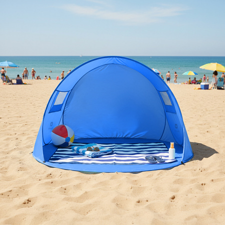 NAMIOT PLAŻOWY OGRODOWY TURYSTUCZNY PARAWAN SUNSET 1B CIEMNY NIEBIESKI